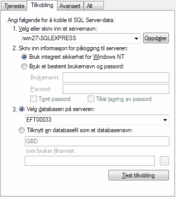 Database connection example